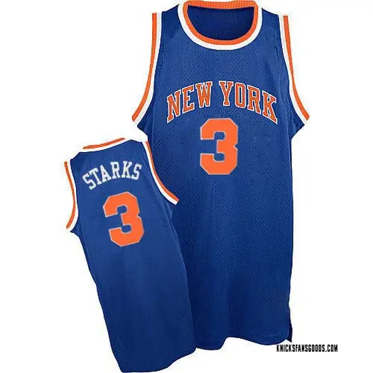 Men's John Starks New York Knicks Adidas Authentic Royal Blue Throwback Jersey