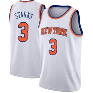 Men's John Starks New York Knicks Swingman White Jersey - Association Edition